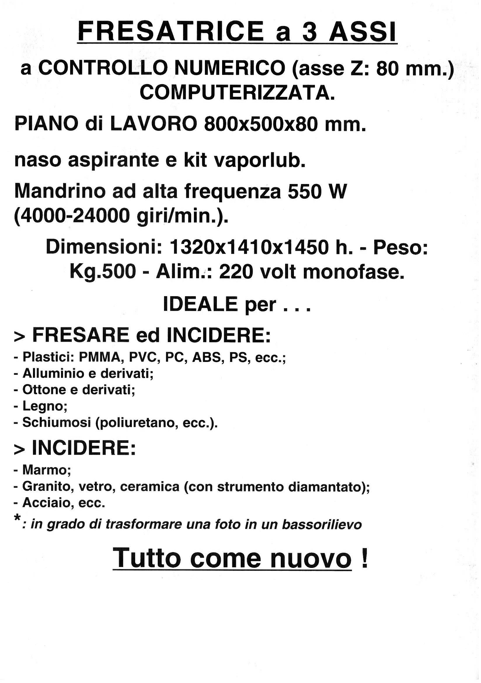 FRESA 3 ASSI in vendita - foto 2