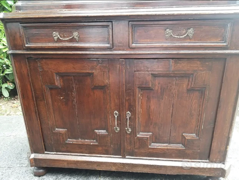 Credenza antica e tavolo antico con sedie in vendita - foto 4