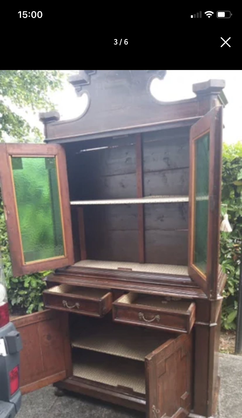 Credenza antica e tavolo antico con sedie in vendita - foto 2