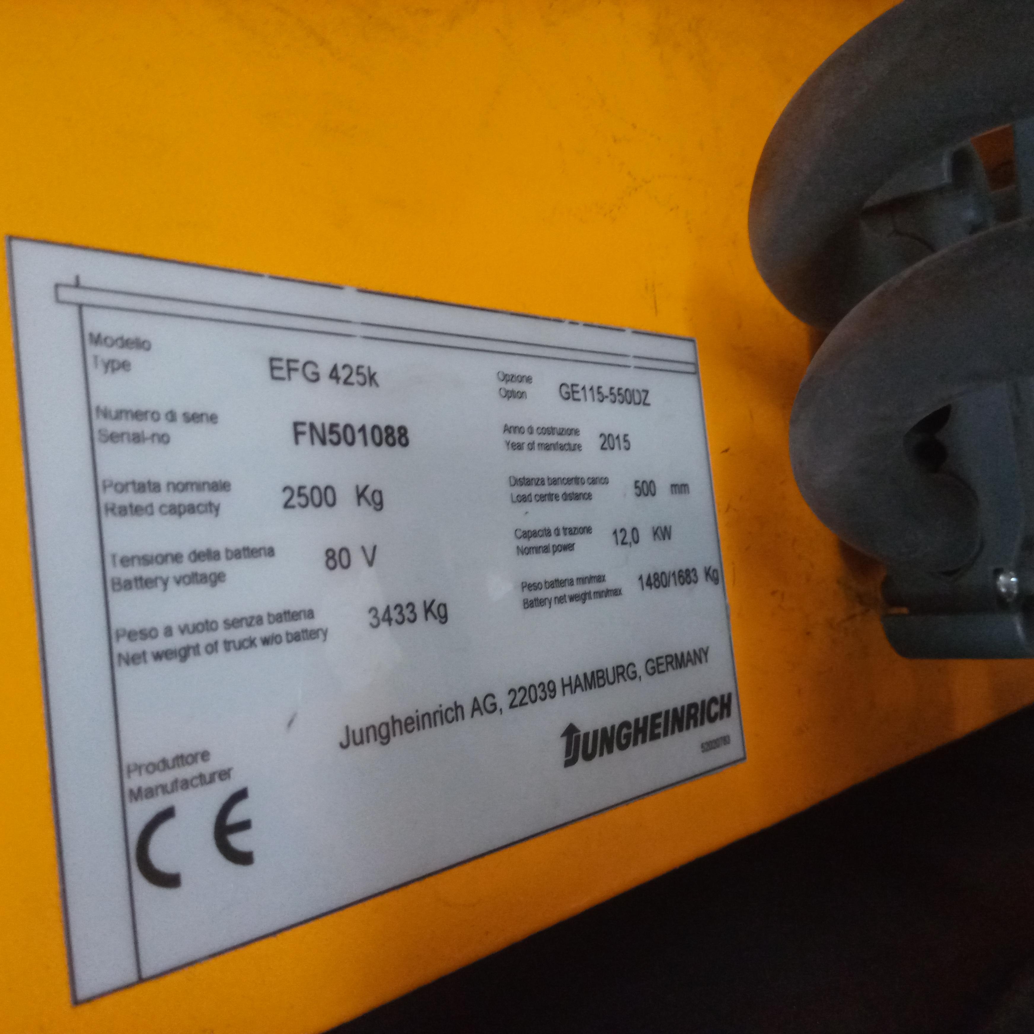 CARRELLO ELEVATORE 25 Q.LI JUNGHEINRICH in vendita - foto 6