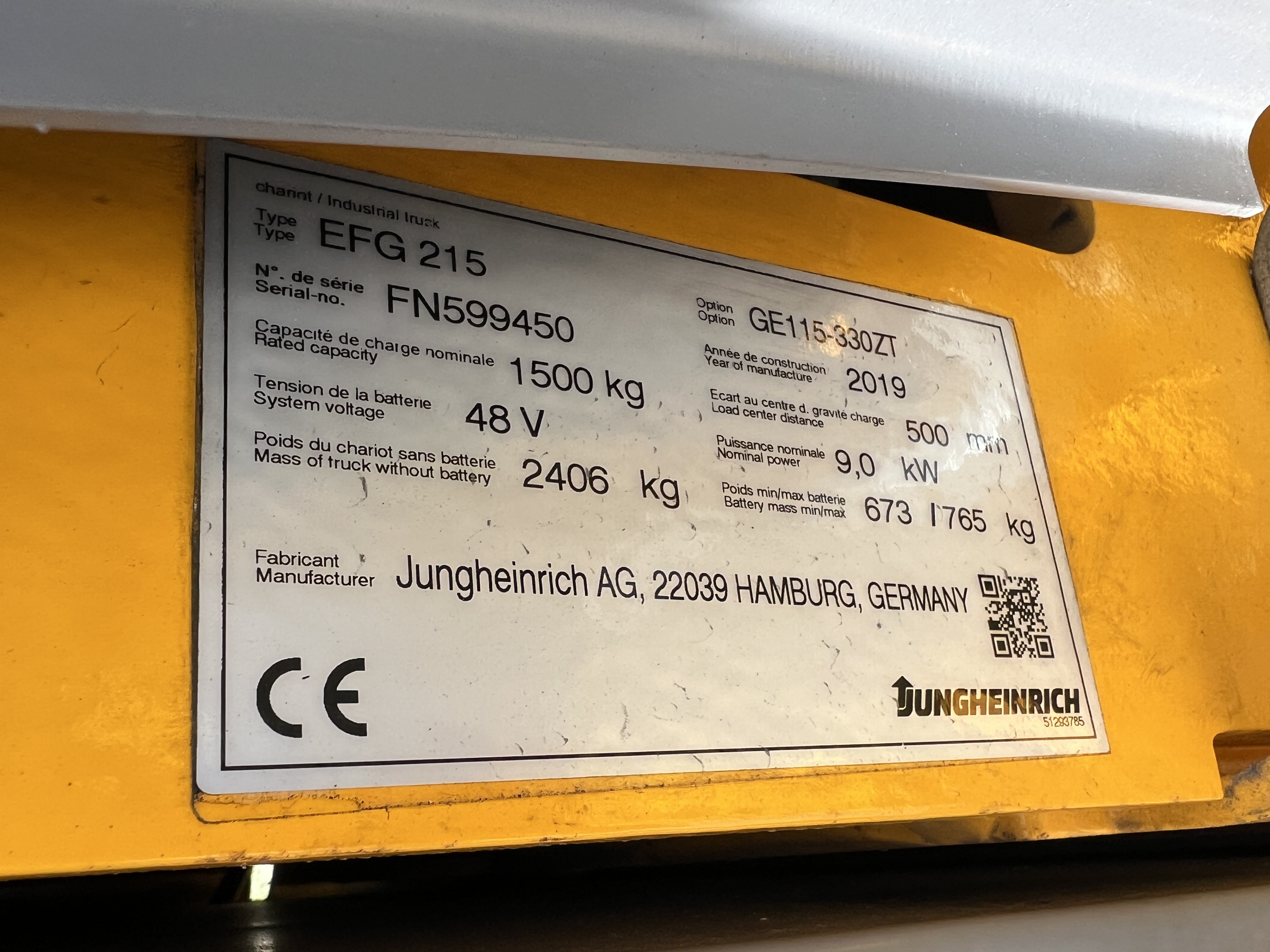 CARRELLO ELEVATORE 1500 KG. JUNGHEINRICH in vendita - foto 5