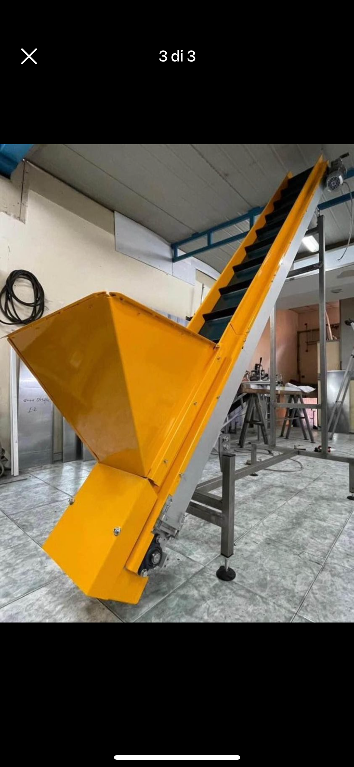 Nastro elevatore con tramoggia  in vendita - foto 3