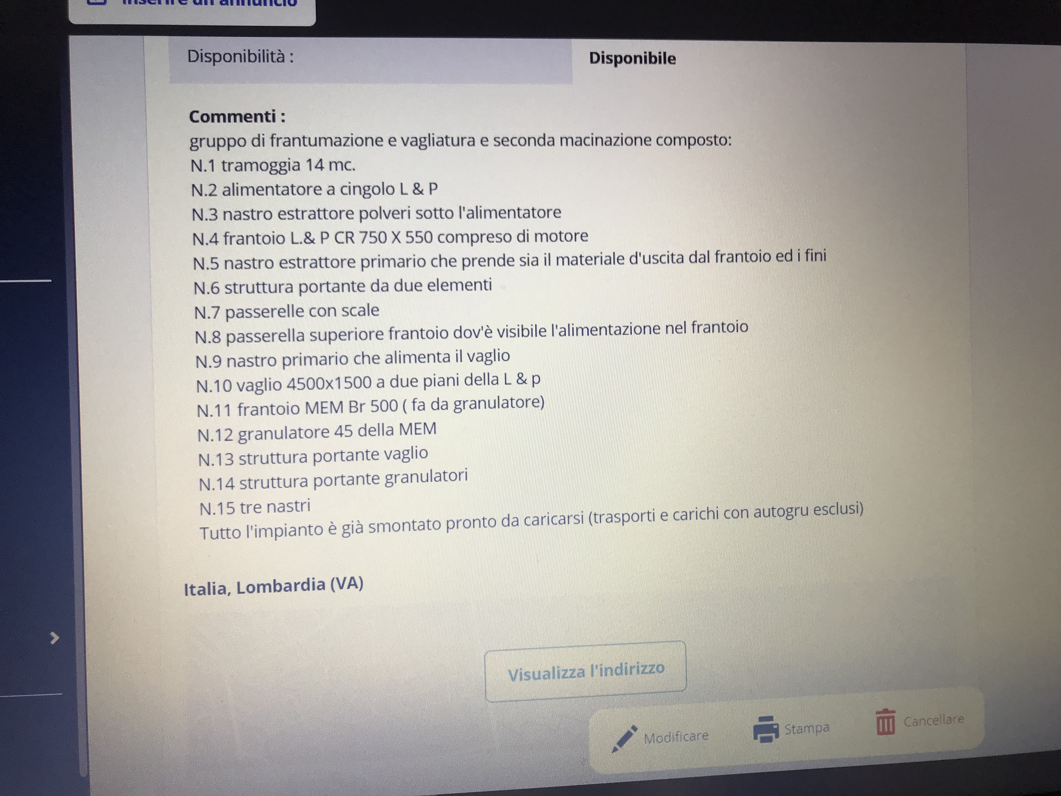 gruppo di frantumazione primario secondaria,vagliatura  in vendita - foto 10