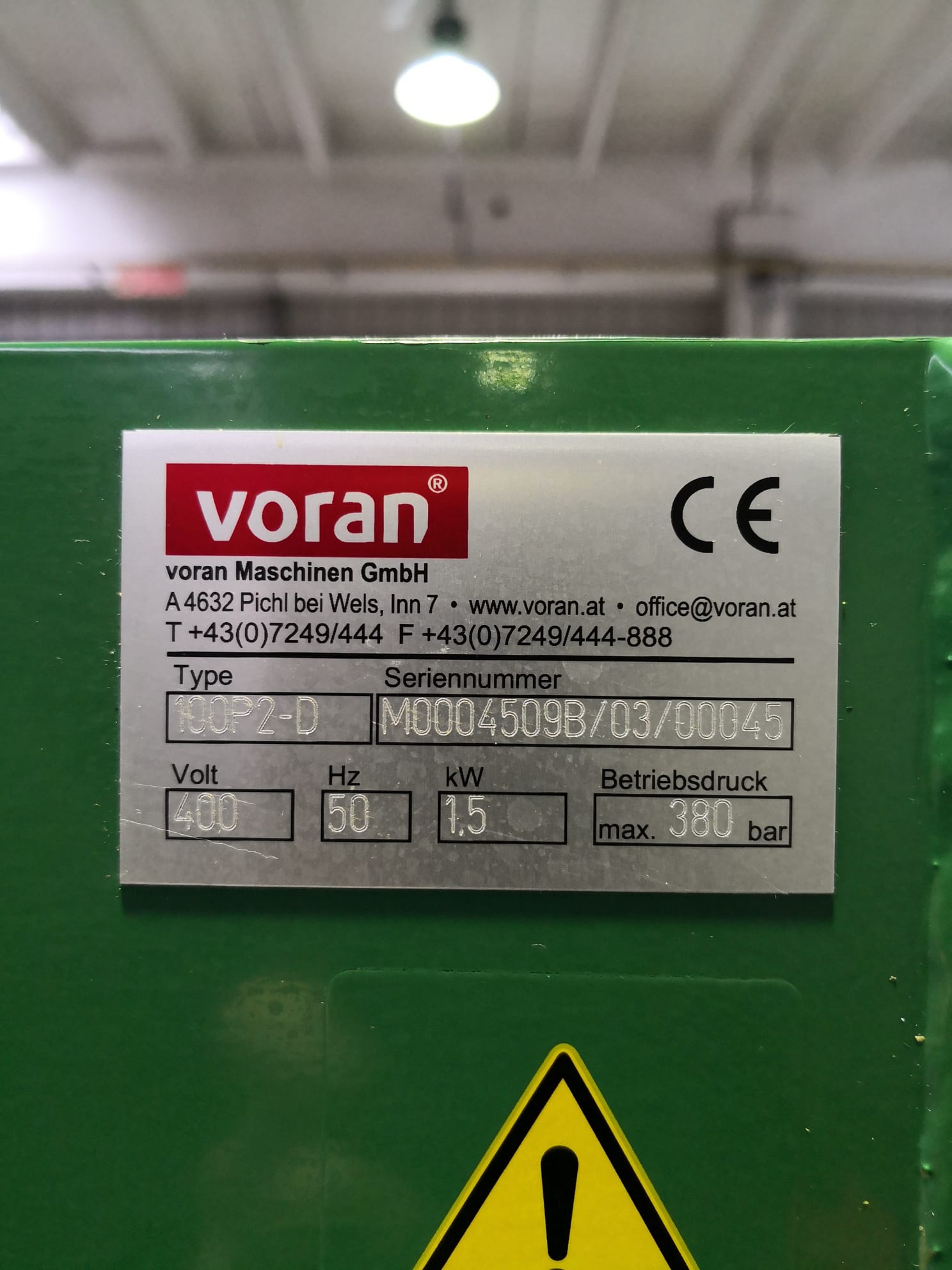 PRESSA IDRAULICA alimentare VORAN 100P2-D in vendita - foto 5