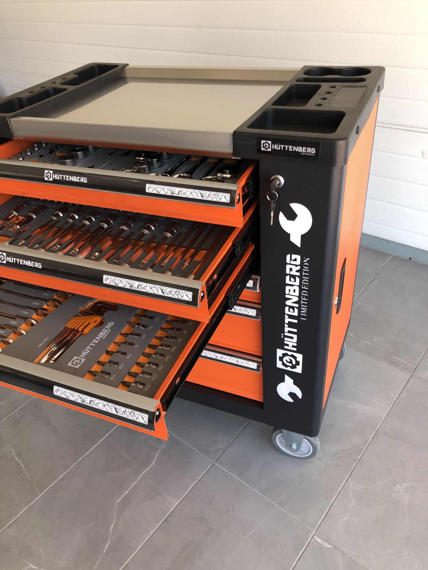 NUOVO CARRELLO PORTA UTENSILI COMPLETO HUTTENBERG in vendita - foto 3