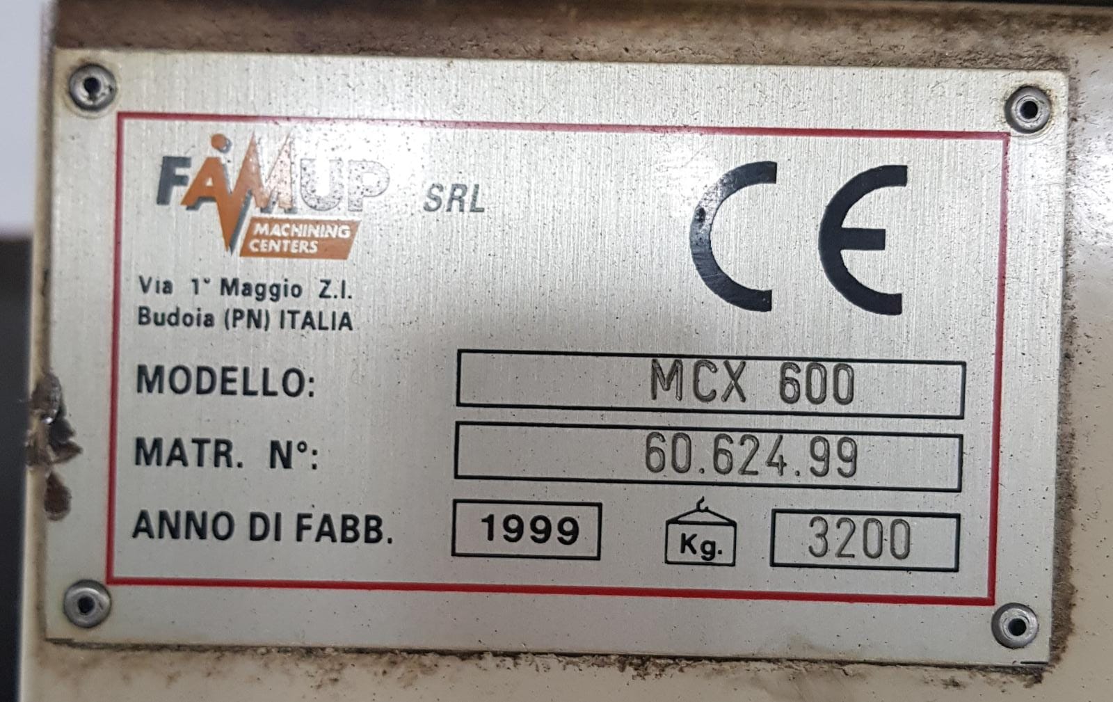 CENTRO DI LAVORO FAMUP mod. MCX 600 in vendita - foto 6