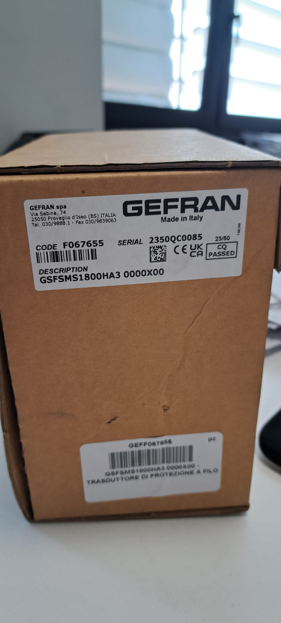 Vendo trasduttore di posizione a filo Gefran in vendita - foto 3