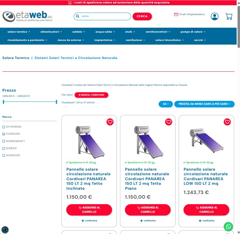 Negozio on-line E-COMMERCE caldaie condizionatori in vendita - foto 4