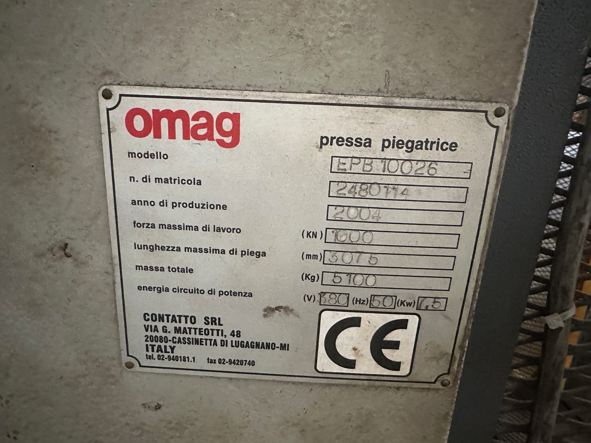 Pressa Piegatrice idraulica OMAG 3075 X 100 Ton in vendita - foto 4