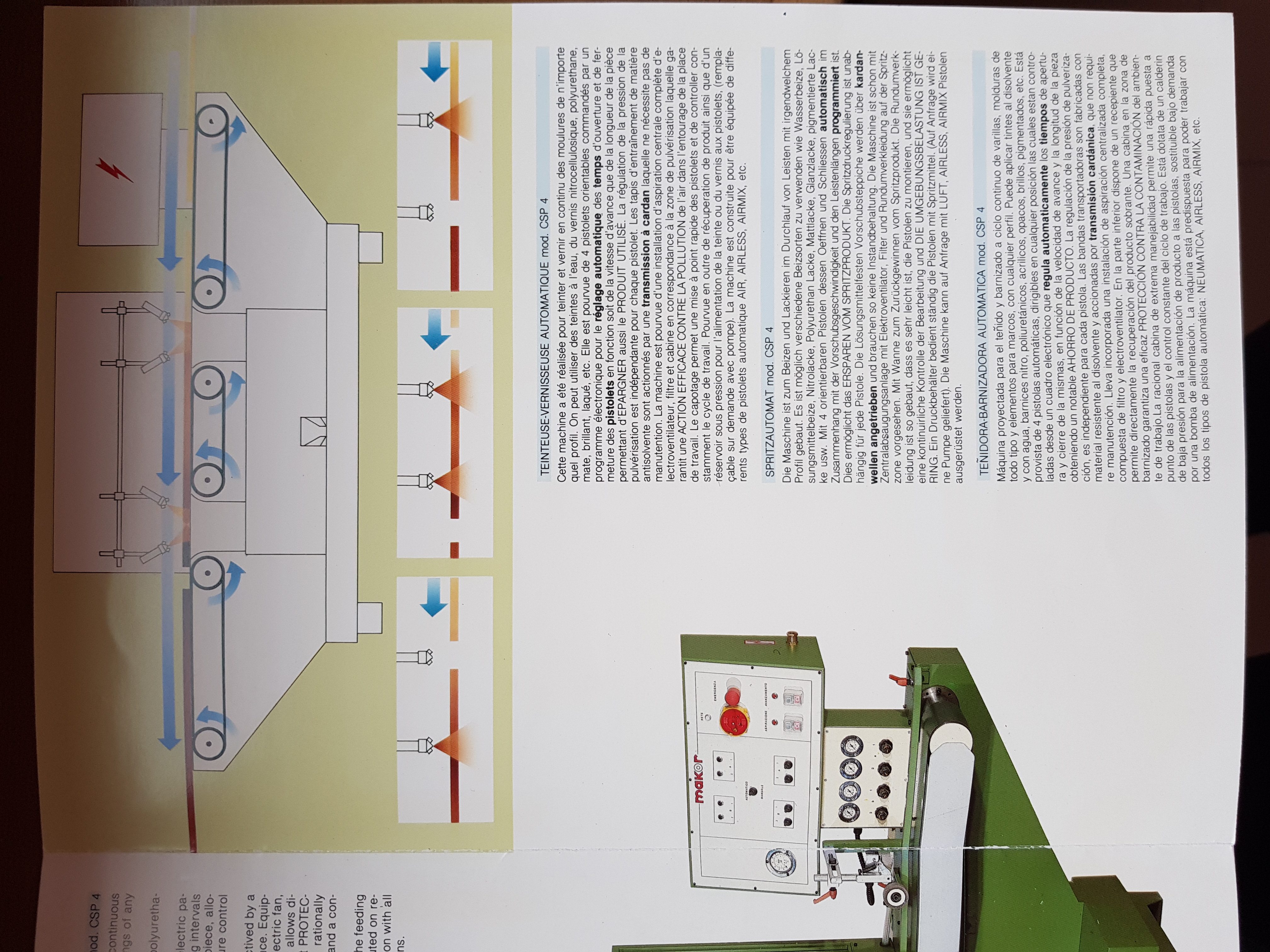 VERNICIATRICE/SPRUZZATRICE AUTOMATICA MAKOR MOD. CSP 4 in vendita - foto 7