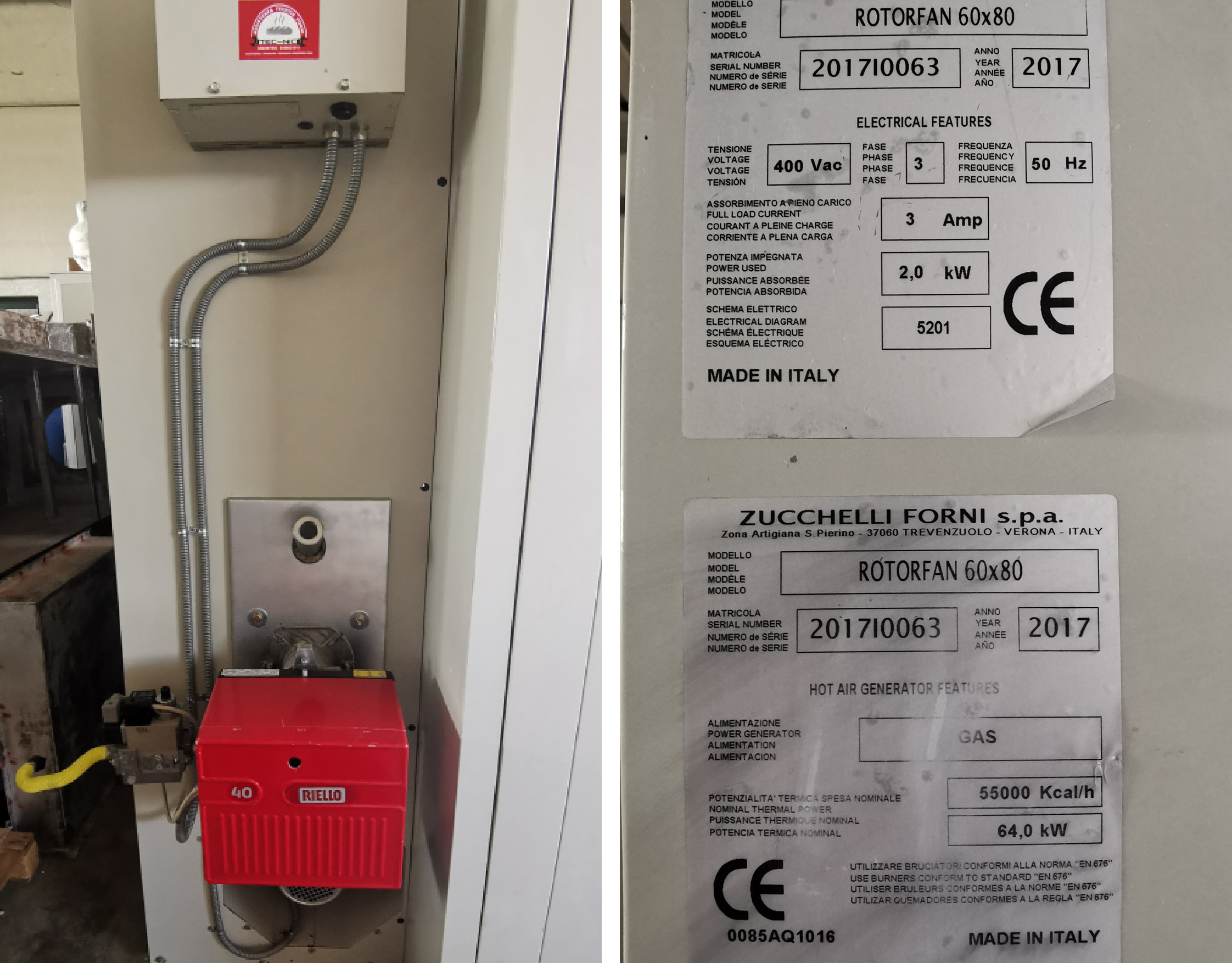 Forno rotor Zucchelli 60x80 Gas in vendita - foto 3