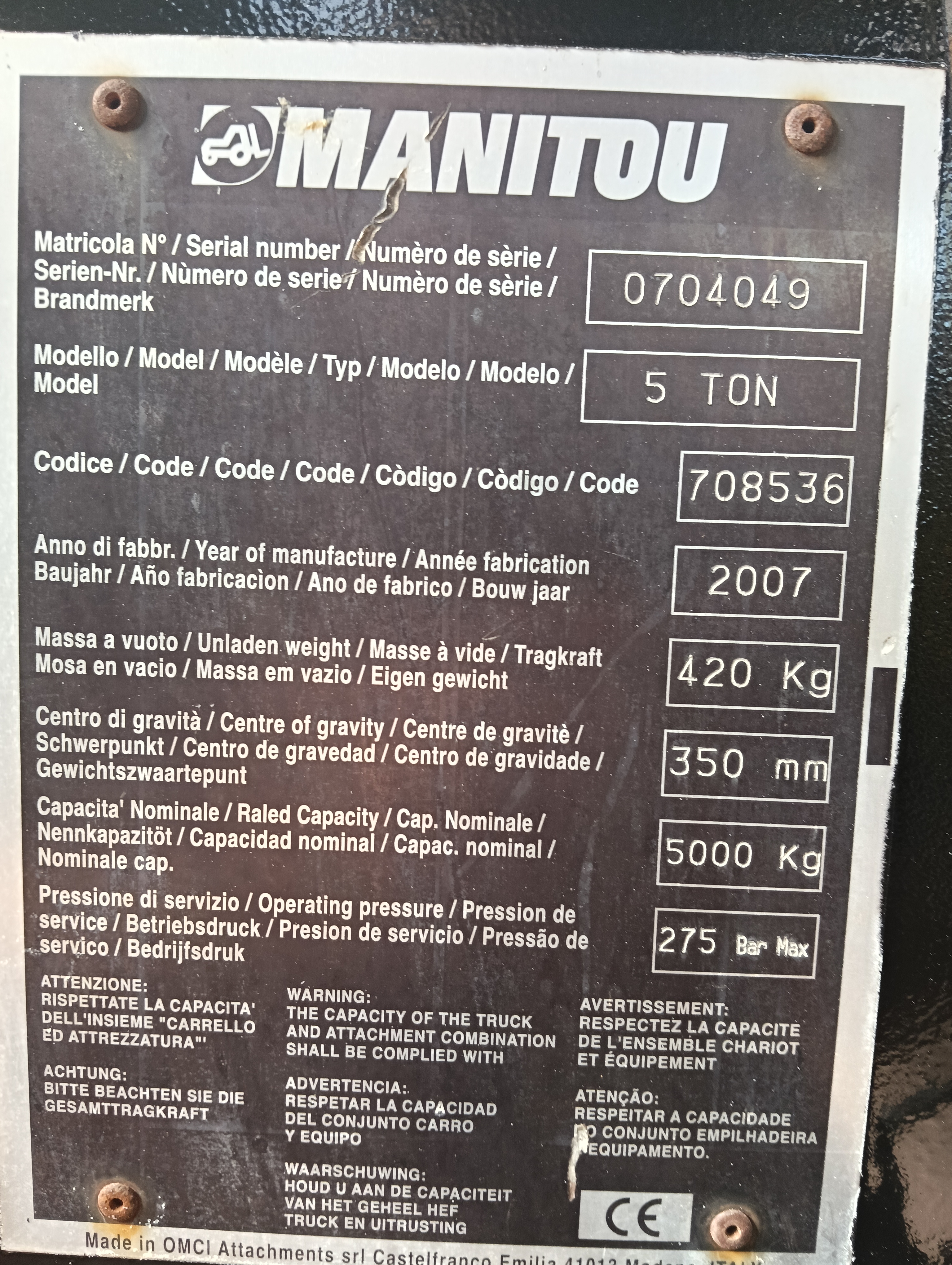 Attrezzature in vendita