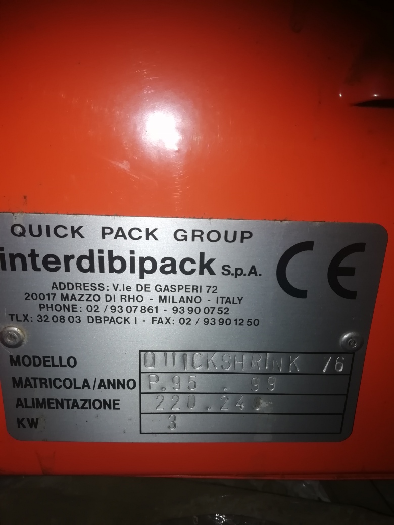 CELLOFANATRICE A CAMPANA QUICKPACK CON RITRAZIONE in vendita - foto 3