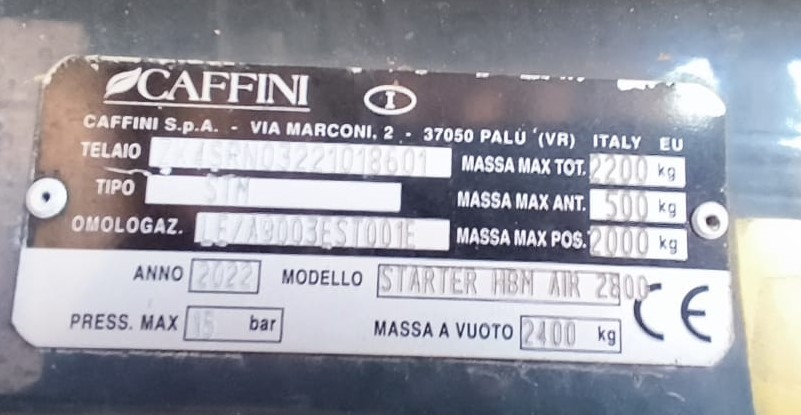 IRRORATRICE PER TRATTAMENTI CAFFINI  2.800 Litri in vendita - foto 6