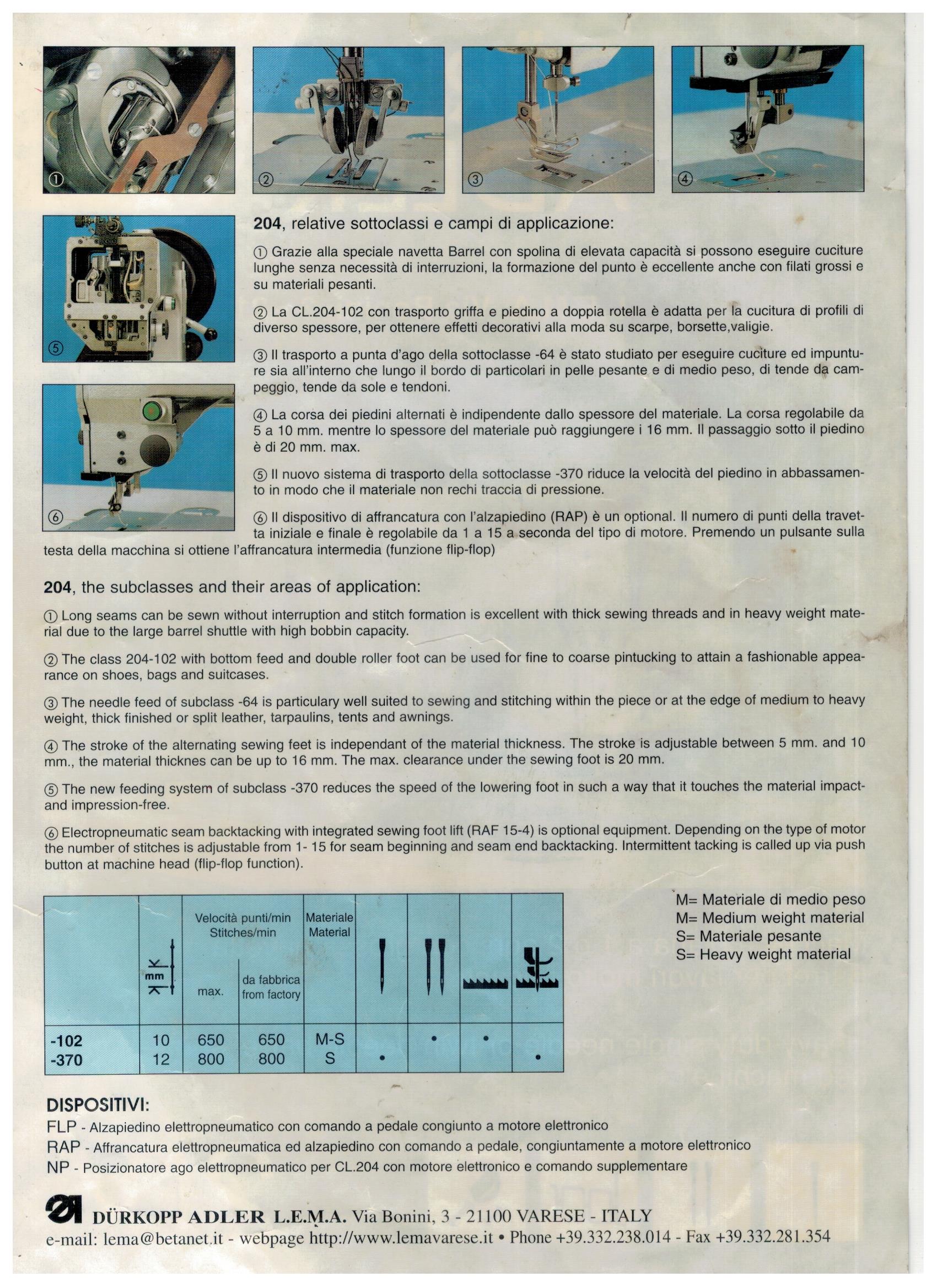 macchina da cucire ADLER DURKOPP 204-102 in vendita - foto 4