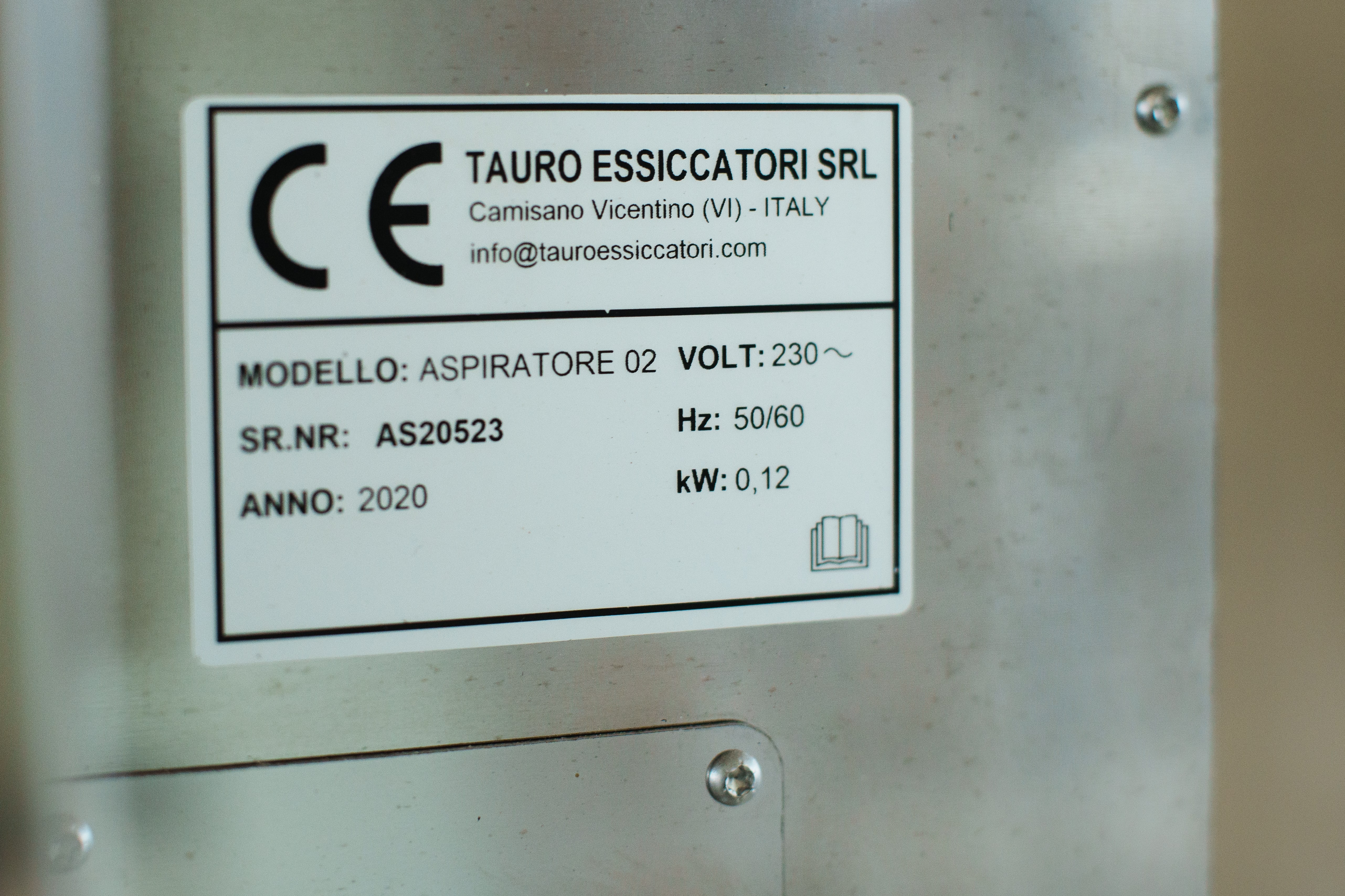 ESSICCATORE TAURO MODELLO B.MASTER PLUS + ASPIRATORE in vendita - foto 6