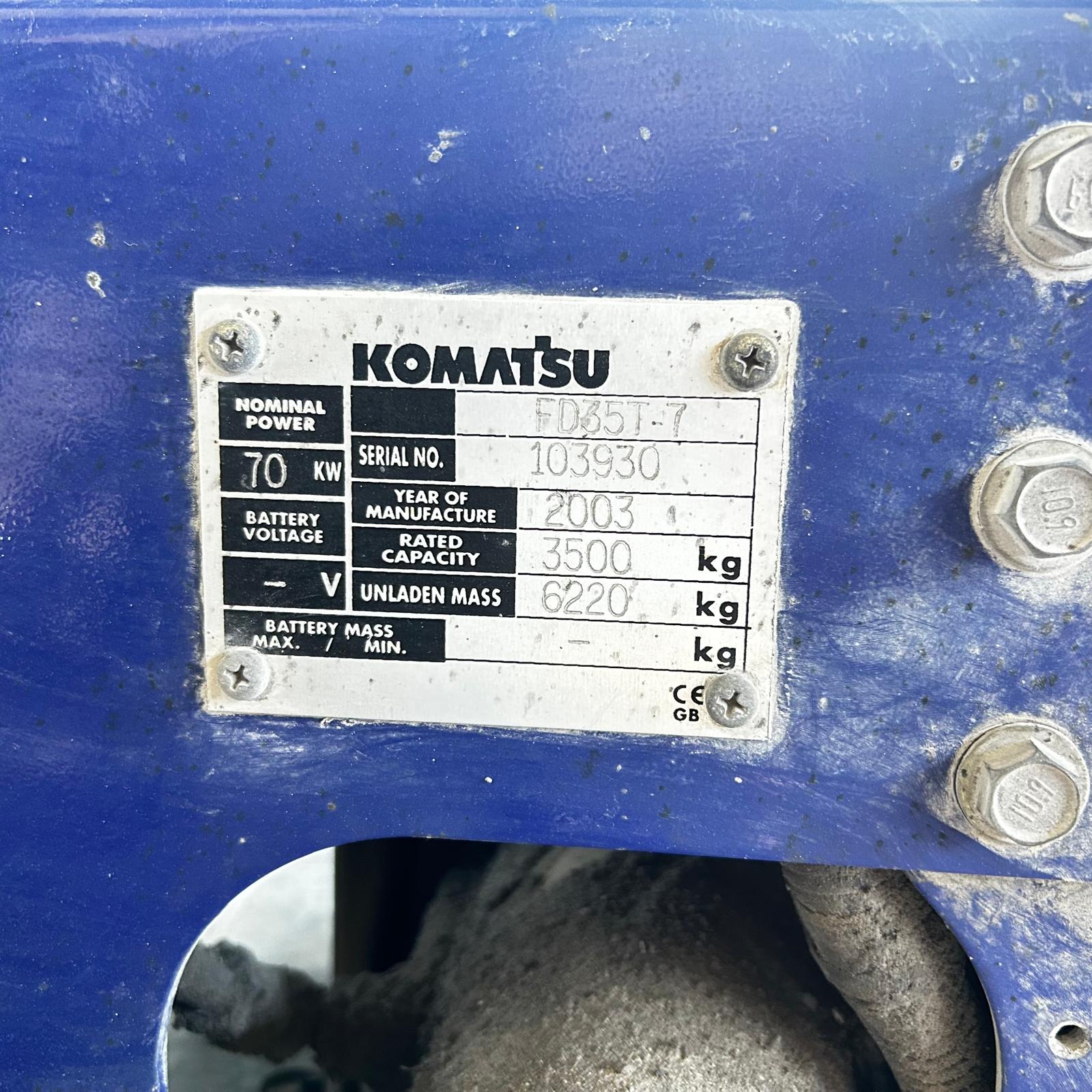 CARRELLO ELEVATORE KOMATSU MOD.FD 35-7 in vendita - foto 3