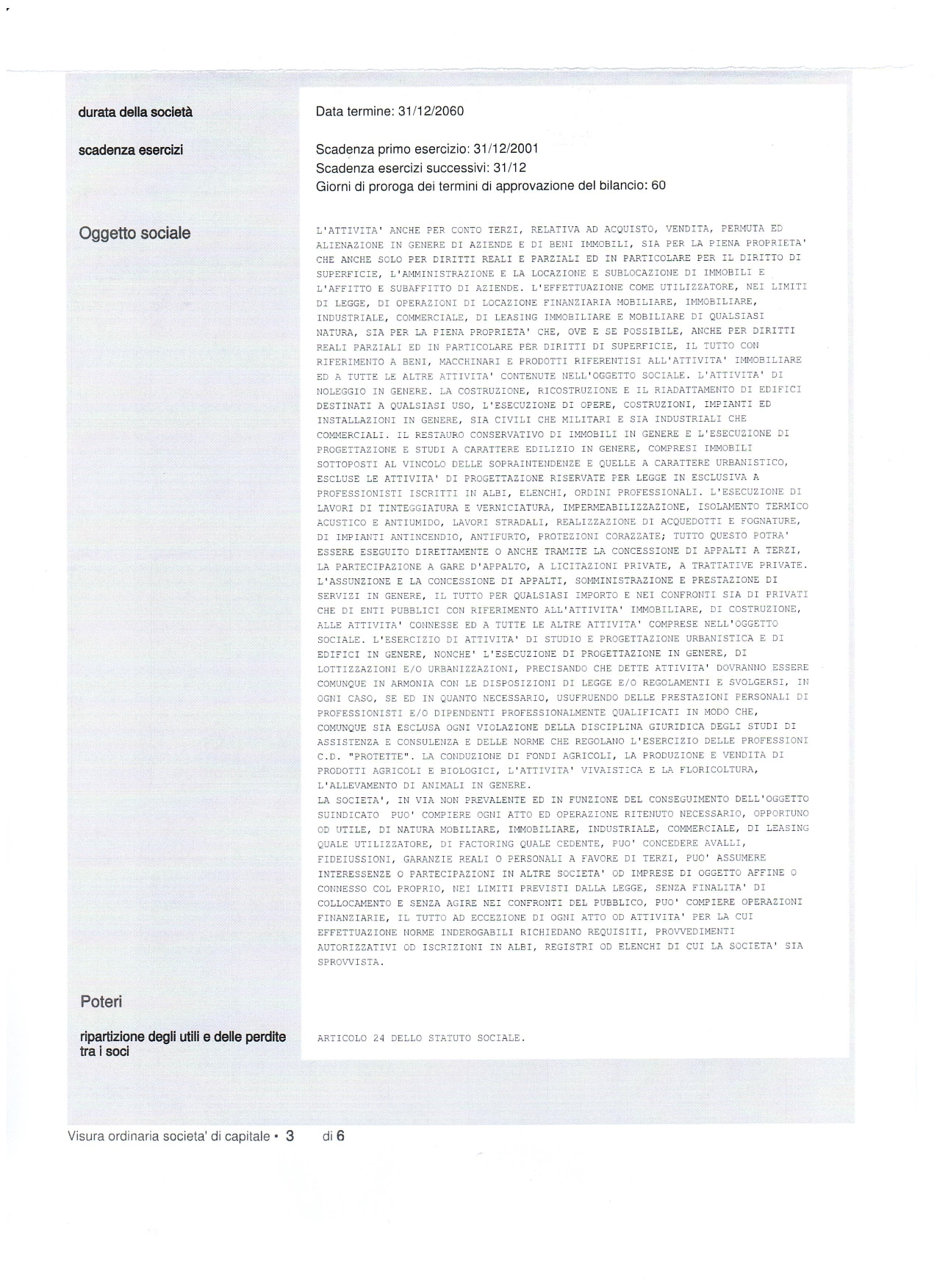 Quote Srl in vendita