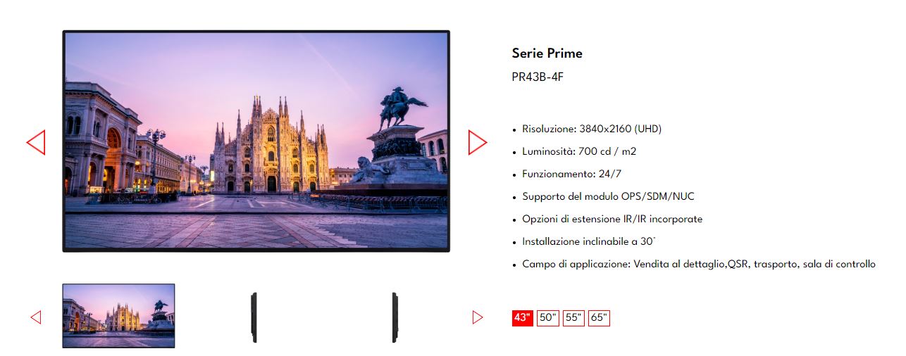 Monitor Digital Signage 43" in vendita - foto 1