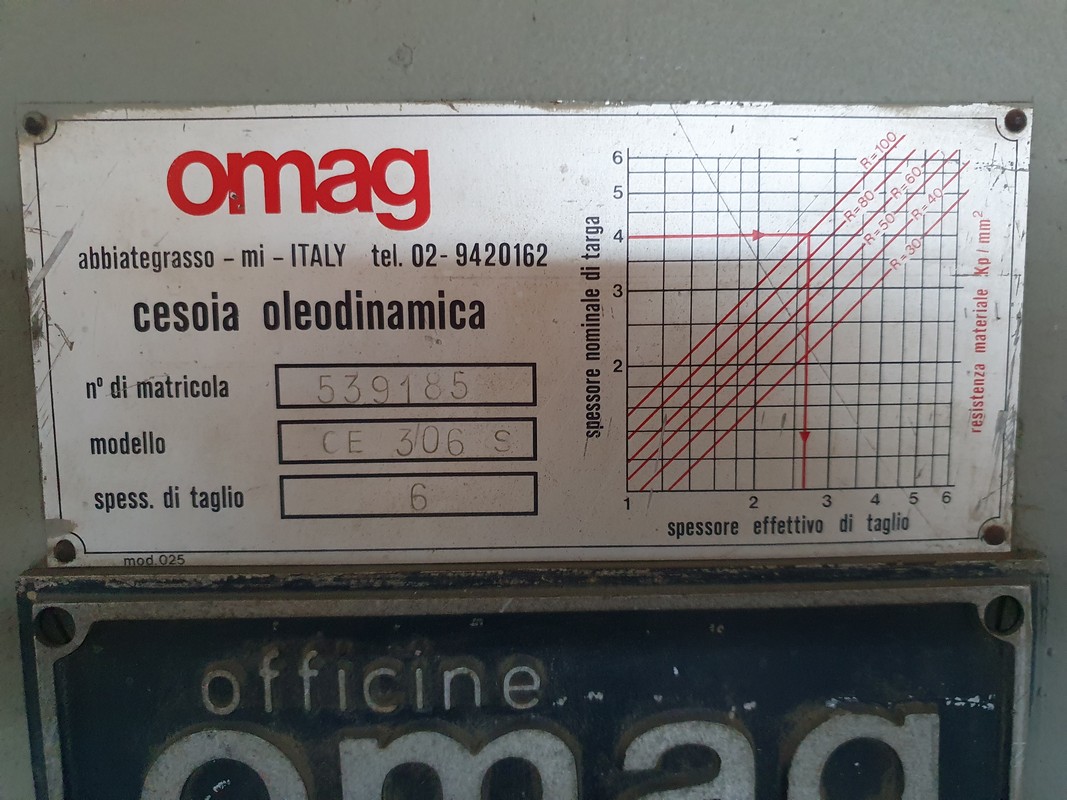 CESOIA IDRAULICA OMAG MOD. 306S CE in vendita - foto 4