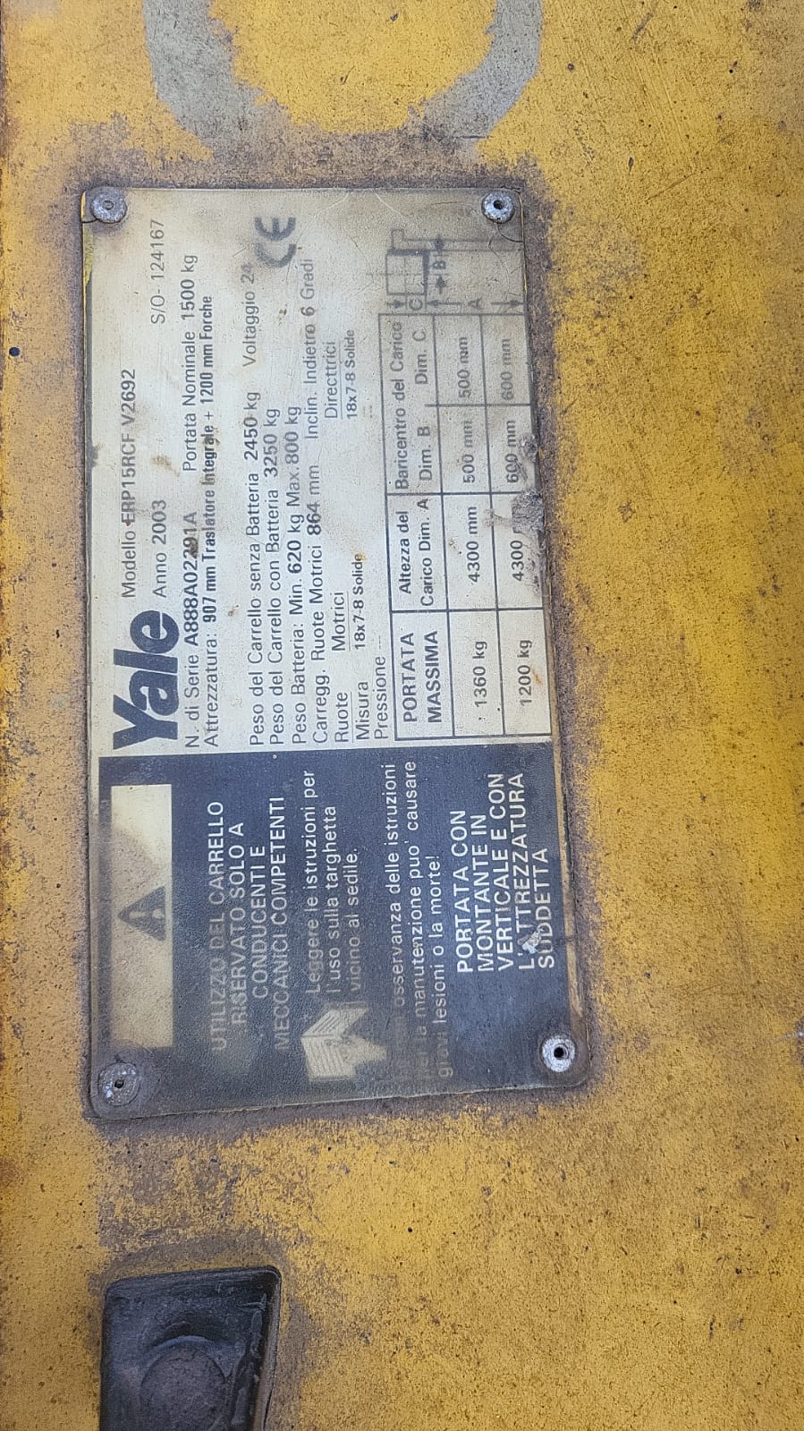 CARRELLO ELEVATORE ELETTRICO YALE 15 QL. USATO in vendita - foto 3