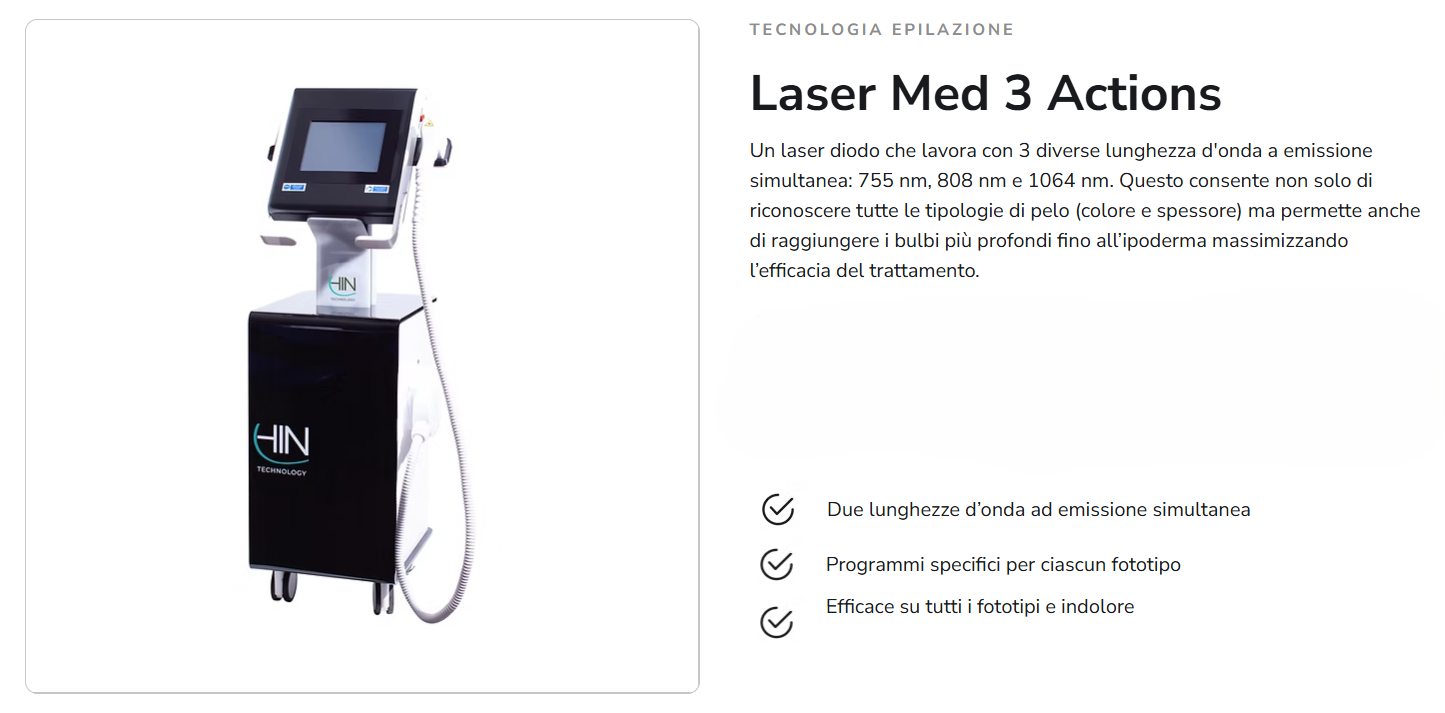 Laser Epilazione HIN Med 3 Actions in vendita - foto 2
