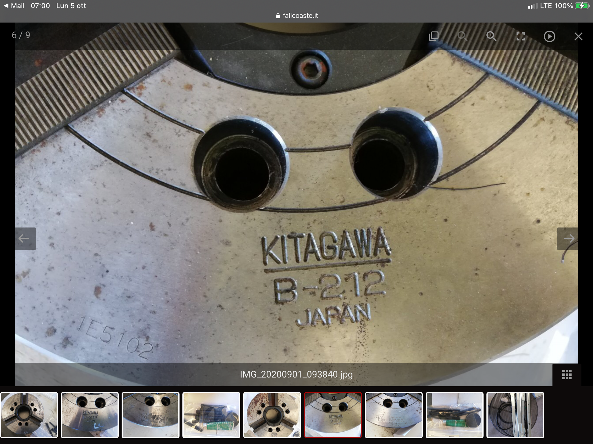 Mandrino chuck KITAGAWA B-212 in vendita - foto 5