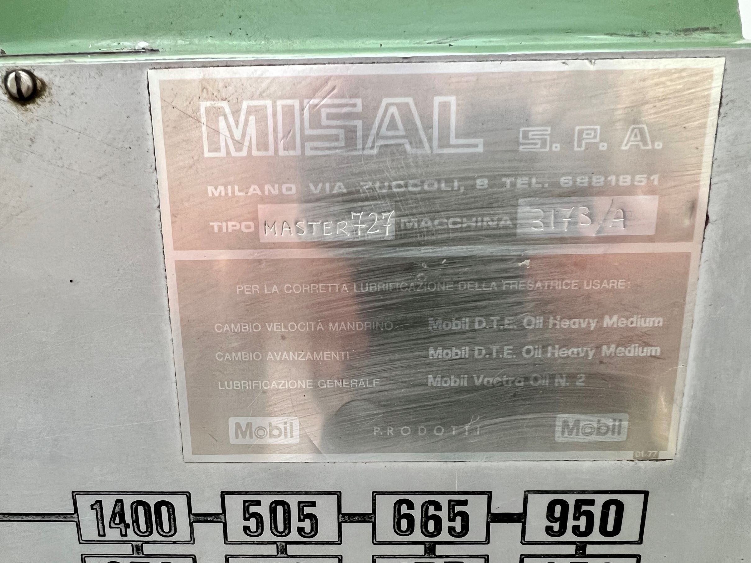 FRESATRICE "MISAL" MOD. MASTER 727 visualizzata 3 assi in vendita - foto 2