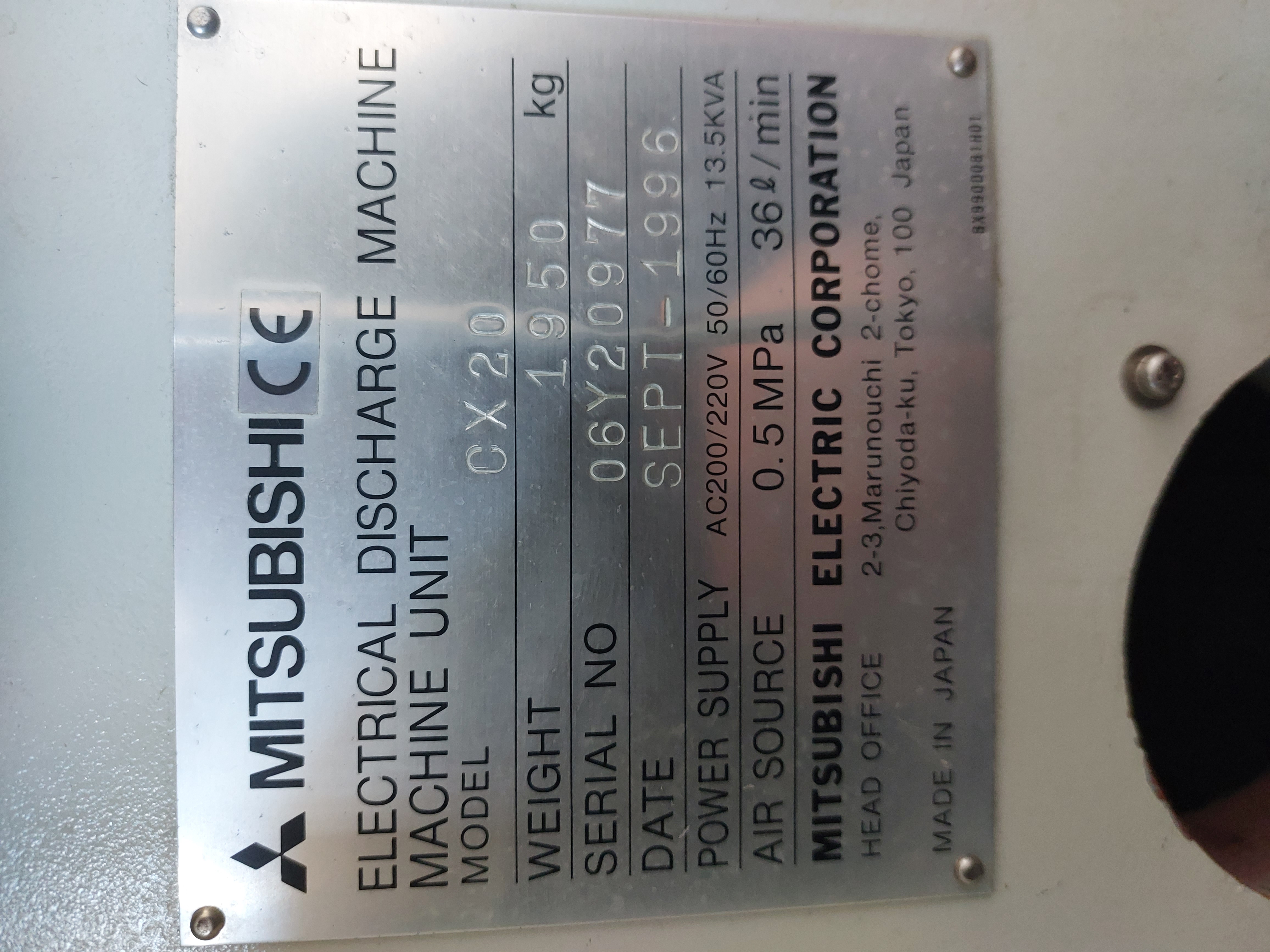 ELETTROEROSIONE A FILO MITSUBISHI MOD. CX 20 in vendita - foto 3