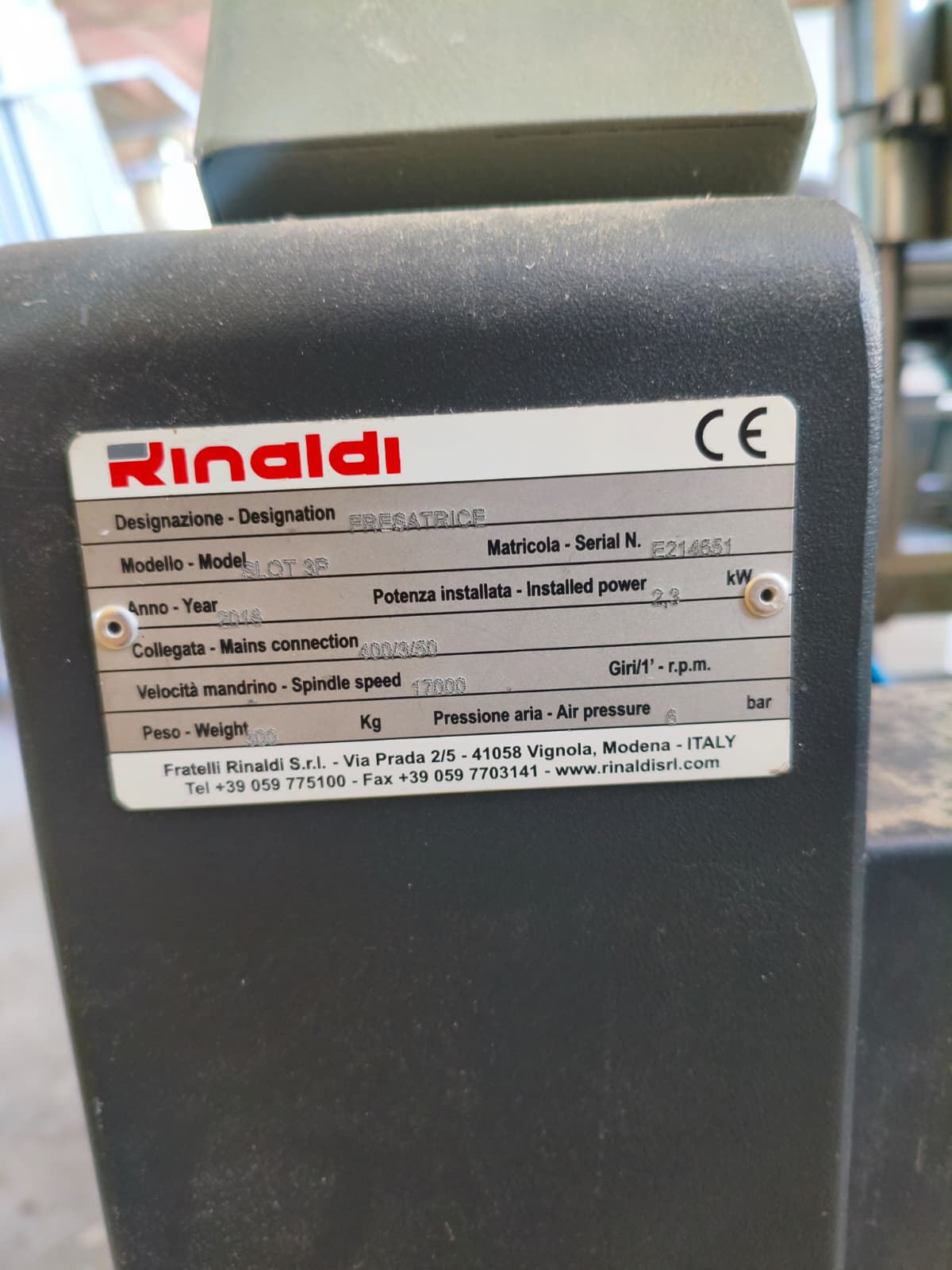  RINALDI FRESATRICE SLOT 3P  in vendita - foto 2