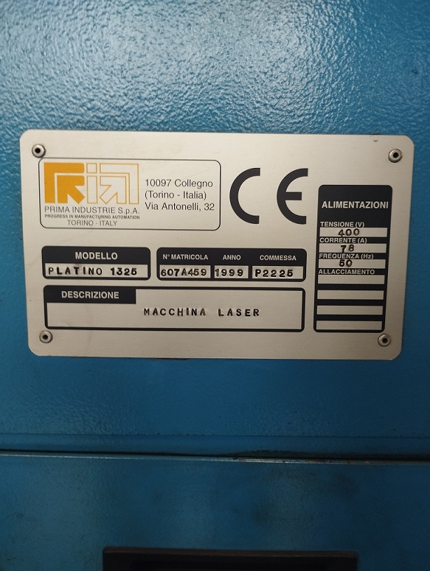 TAGLIO LASER PRIMA INDUSTRIE PLATINO  in vendita - foto 4