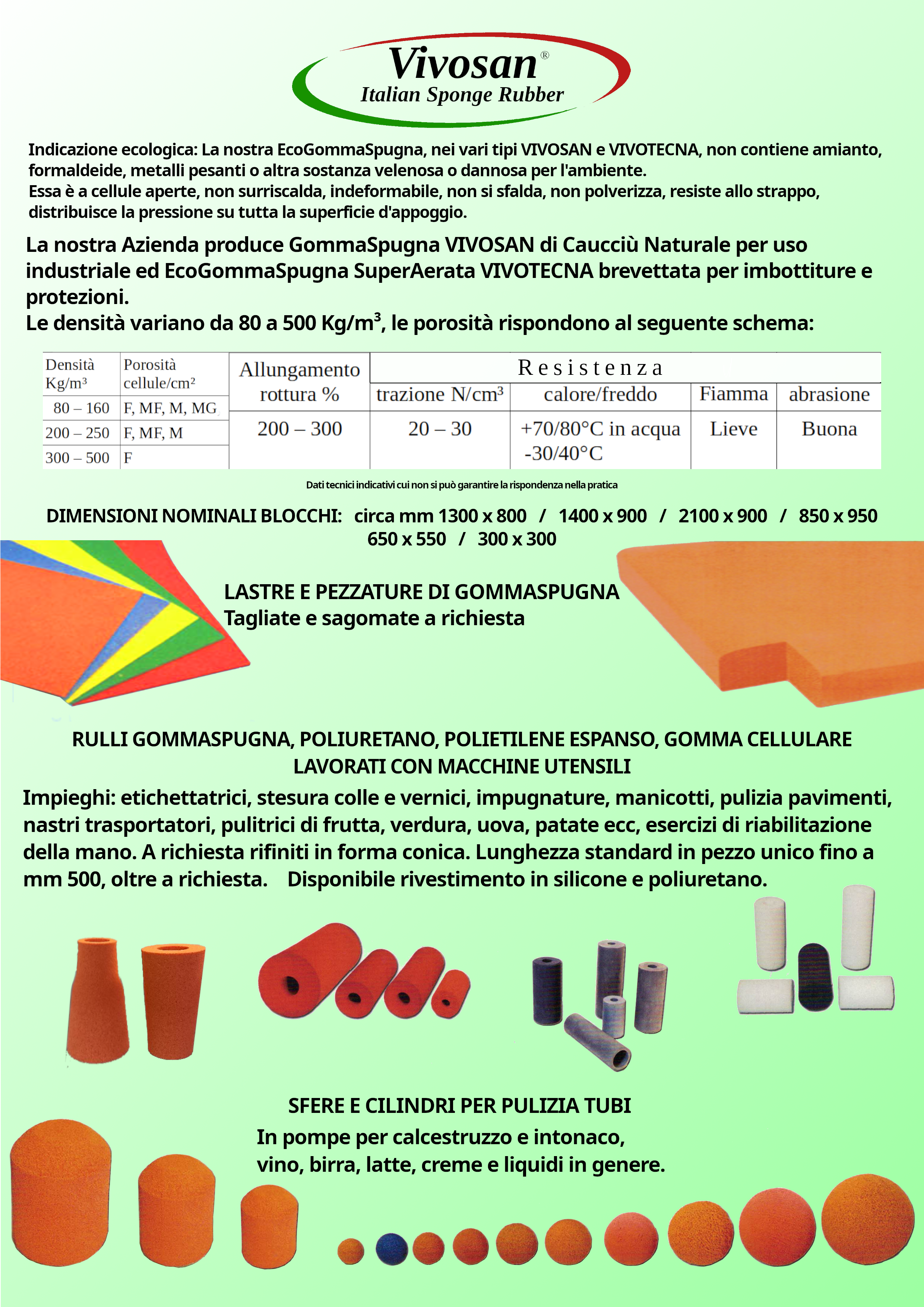 Vendita produzione GommaSpugna di Caucciù Naturale in vendita - foto 3