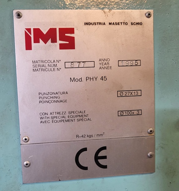 PUNZONATRICE IMS   MOD. PHY 45 in vendita - foto 2