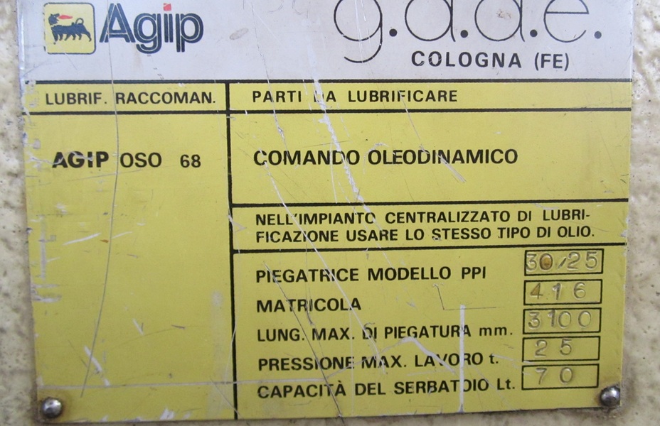 Piegatrice Gade 3100 X 25 Ton   in vendita - foto 3