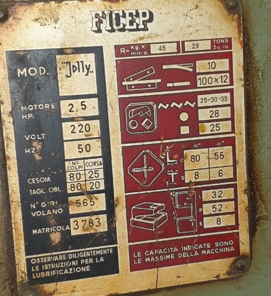 CESOIA UNIVERSALE FICEP  MOD. JOLLY 10  in vendita - foto 3