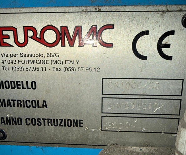 Punzonatrice Euromac   Cx 1000/30 30 Ton Cnc  in vendita - foto 8