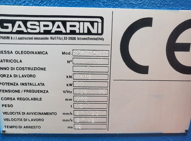PIEGATRICE GASPARINI   4000 X 300 cnc  in vendita - foto 7