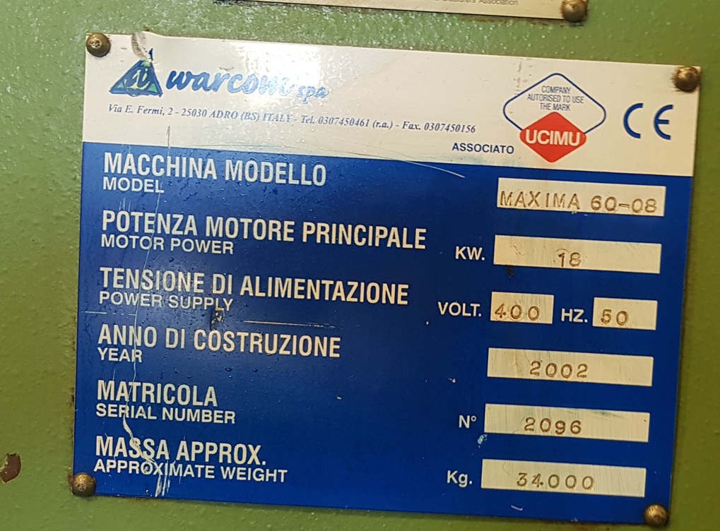 CESOIA WARCOM  6000 X 8 IDRAULICA  in vendita - foto 4