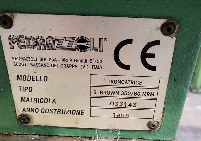 TRONCATRICE A DISCO  PEDRAZZOLI  MOD SUPER BROWN  350 in vendita - foto 5