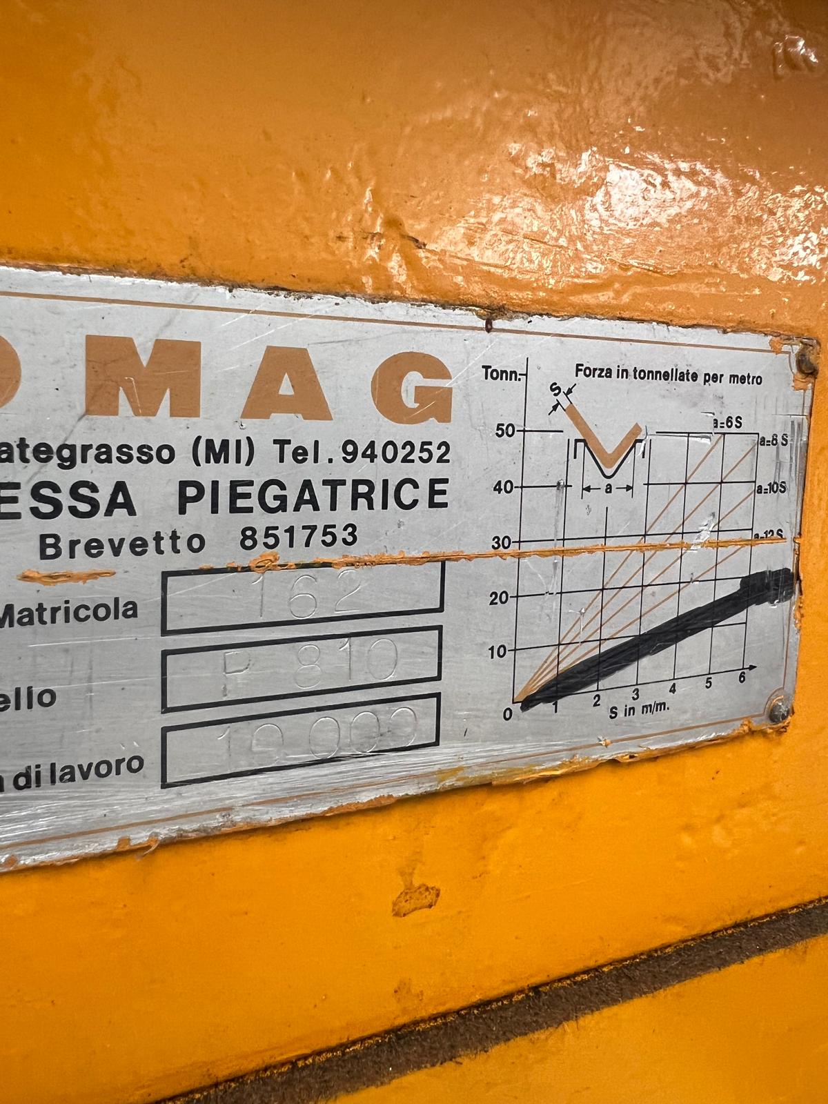 PIEGATRICE OMAG  1000 X 10 TON  in vendita - foto 5