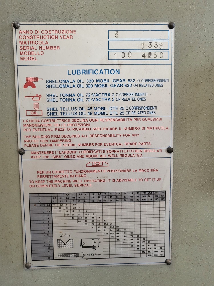PIEGATRICE  VIMERCATI   4050 X 100 TON  CNC  in vendita - foto 4
