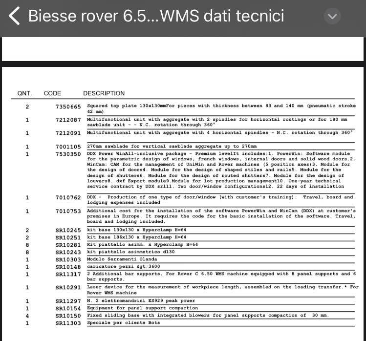 Biesse Rover C WMS 6.50 CNC PER SERRAMENTI in vendita - foto 7
