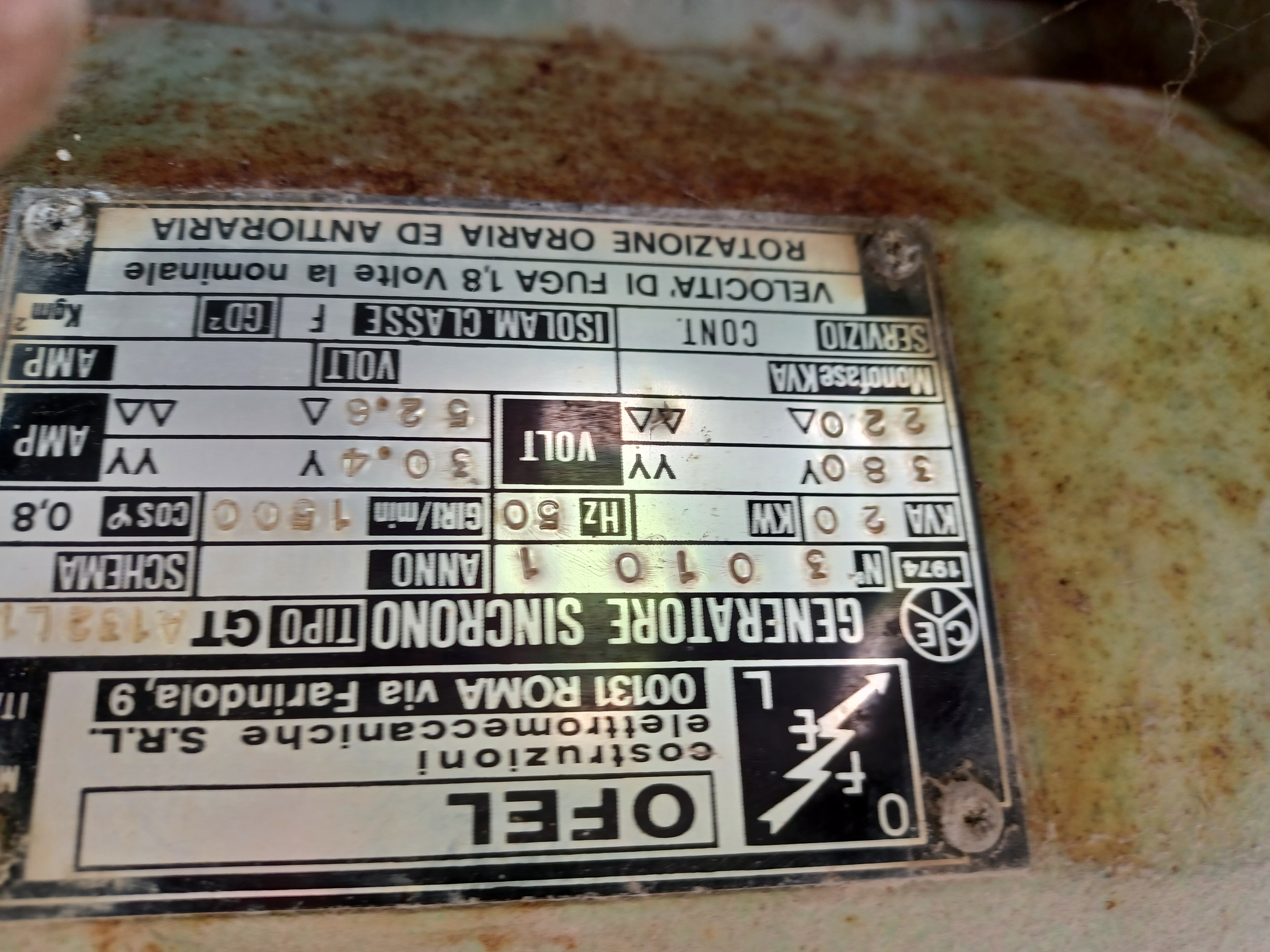 Generatore sincrono OFEL tipo: GT  in vendita - foto 1