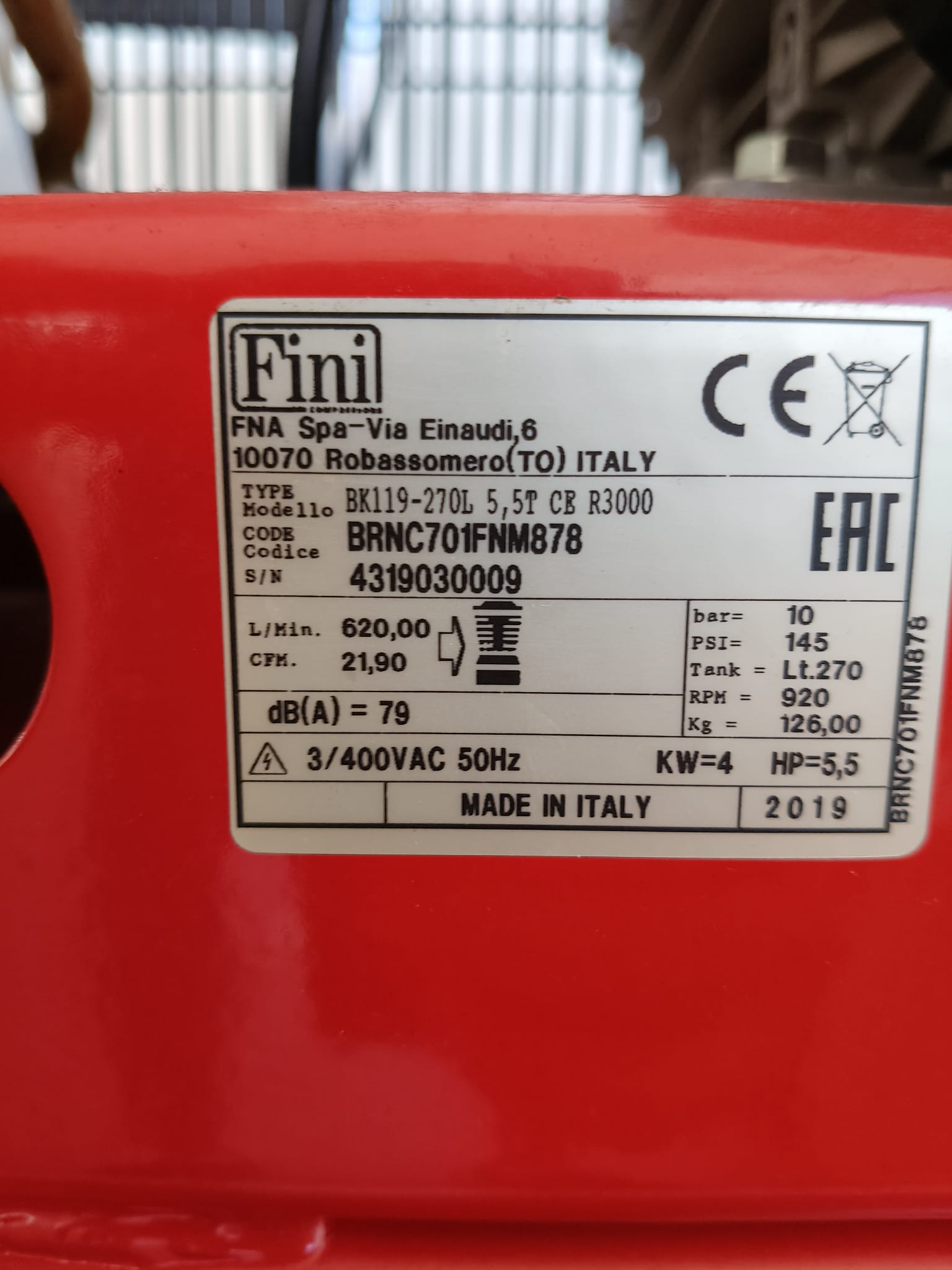 Compresso FINI Advanced 270 Lt in vendita - foto 3