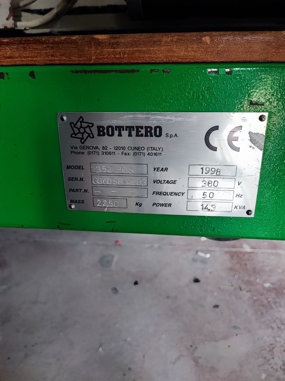 Tavolo da Taglio Bottero 352 bcs con moletta in vendita - foto 4