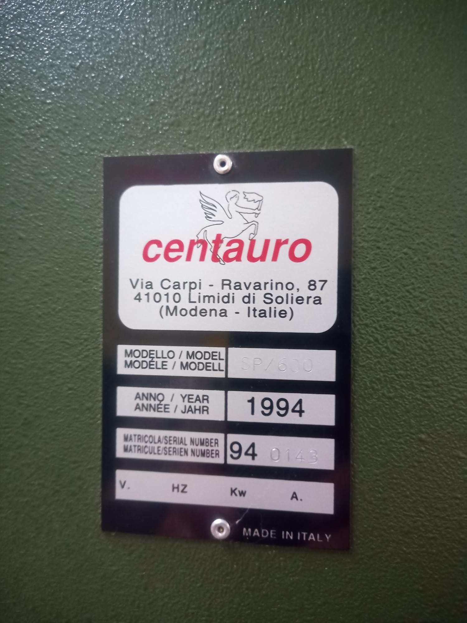 Sega a nastro CENTAURO SP600 usata in vendita - foto 5
