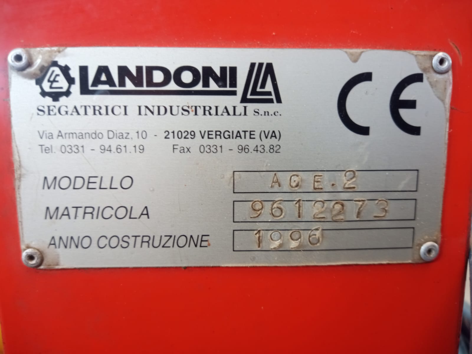 Segatrice a catena LANDONI modello AGE-2 CE usata in vendita - foto 6