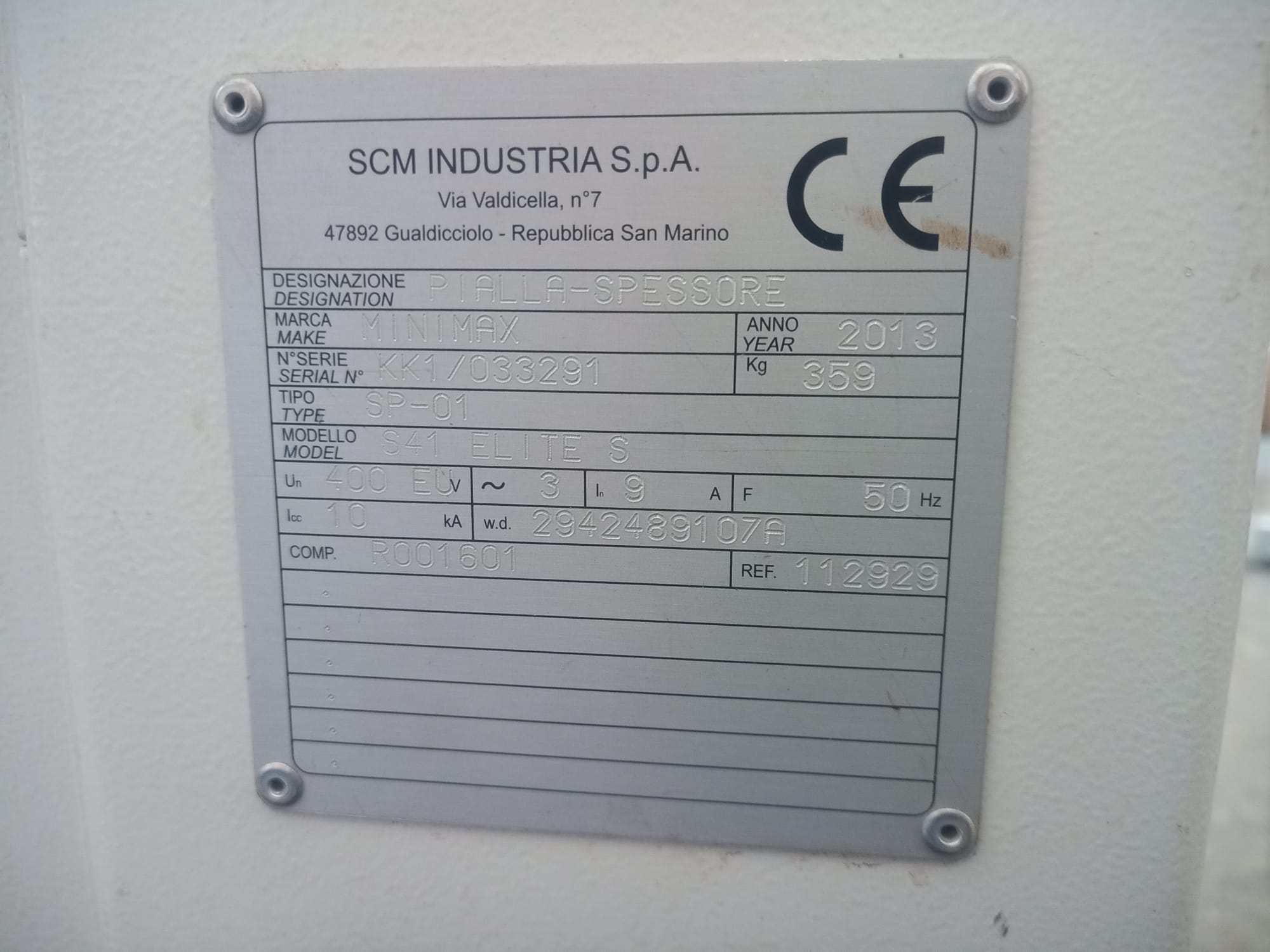 Pialla a spessore MINIMAX S41 ELITE S usata in vendita - foto 11