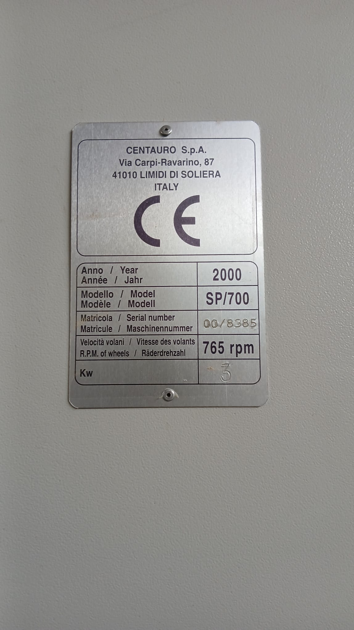 Sega a nastro CENTAURO SP700 CE usata in vendita - foto 5