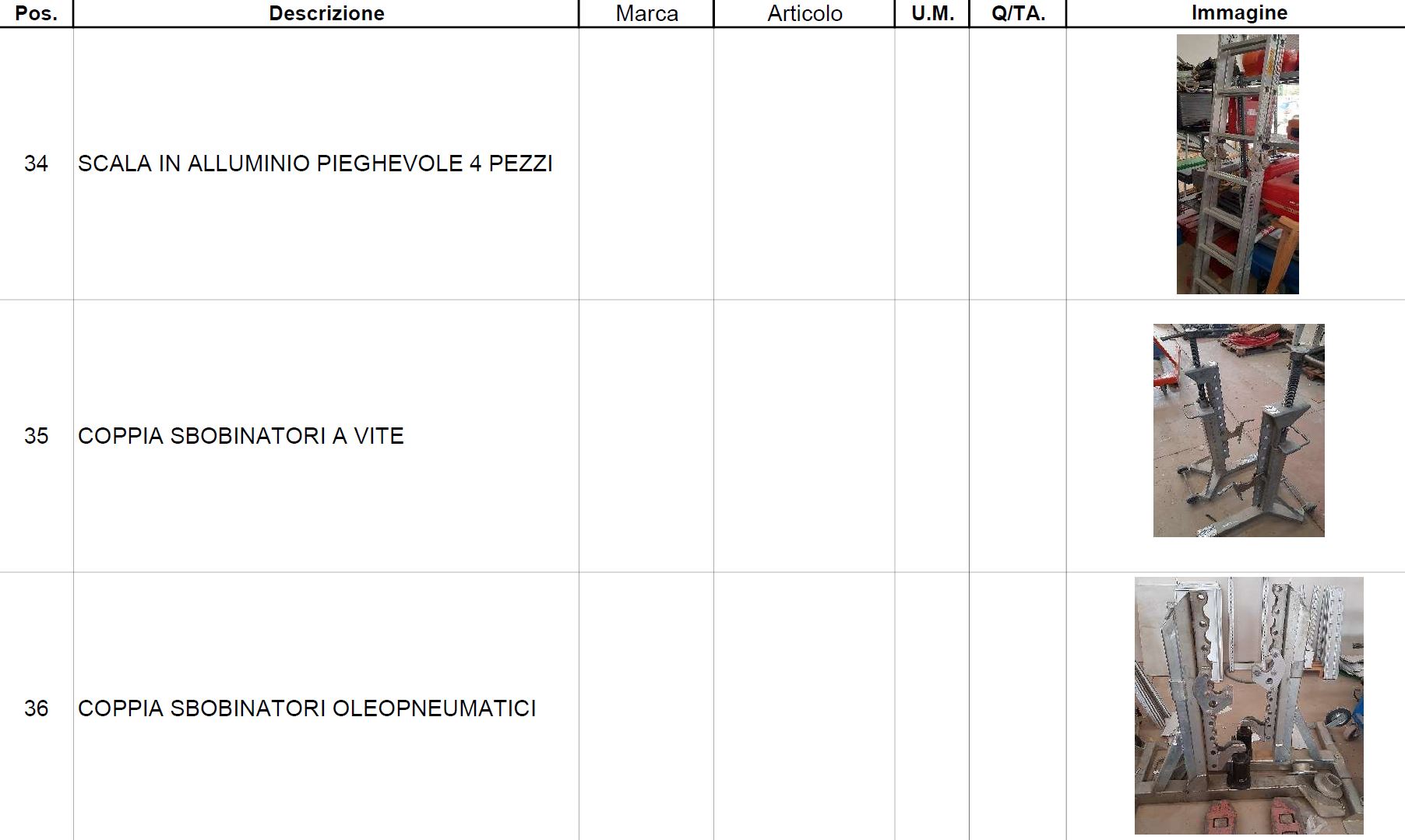 STOCK DI ATTREZZATURA INDUSTRIALE in vendita - foto 10